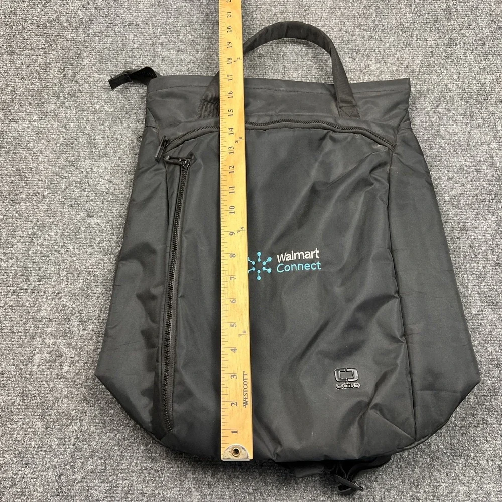 OGIO Walmart Connect Logo Versatile Backpack Zippered Black Handle Padded Bag